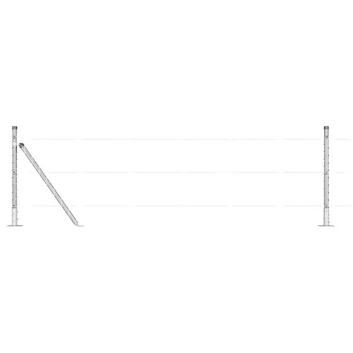 Fence post with concrete - with,