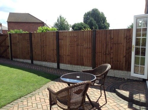 Shaped concrete fence post - concrete,