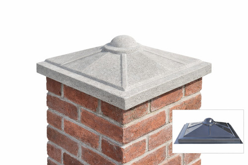 Concrete mold fence post cap - concrete,