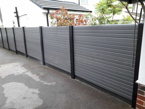 Slotted concrete fence post - concrete,