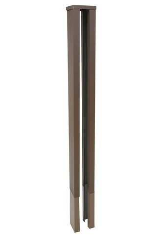 Shaped slotted fence post - h-shaped,